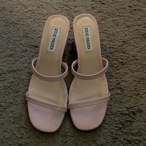 Steve Madden pink block heel sandals